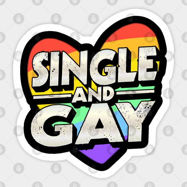 Single and Gay Valentine Love Sticker by creative